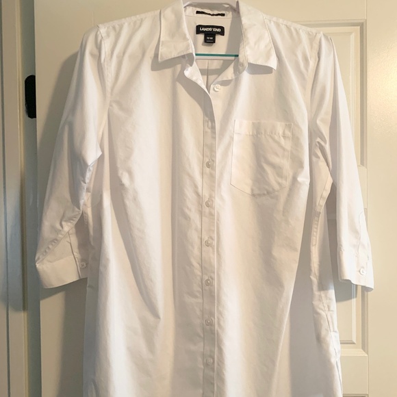 Lands End Tunic Length Blouse - Picture 1 of 6